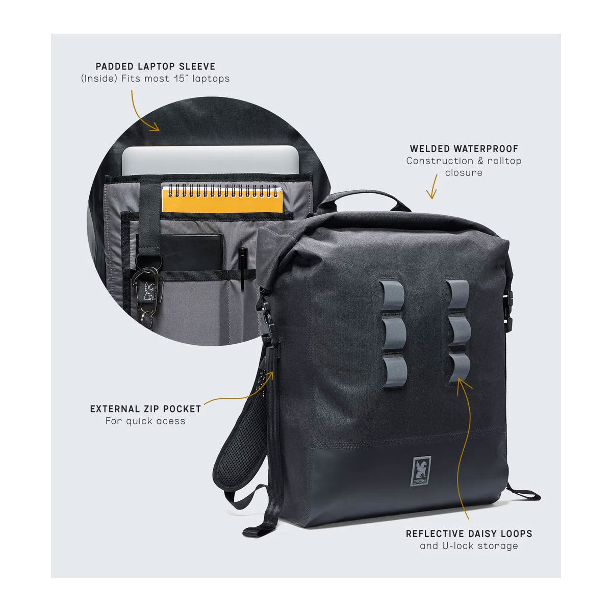 Chrome Industries : Urban Ex Backpack 30L : Black