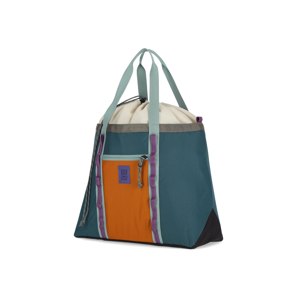 Topo Designs : Mountain Utility Tote : Pond Blue/Spice