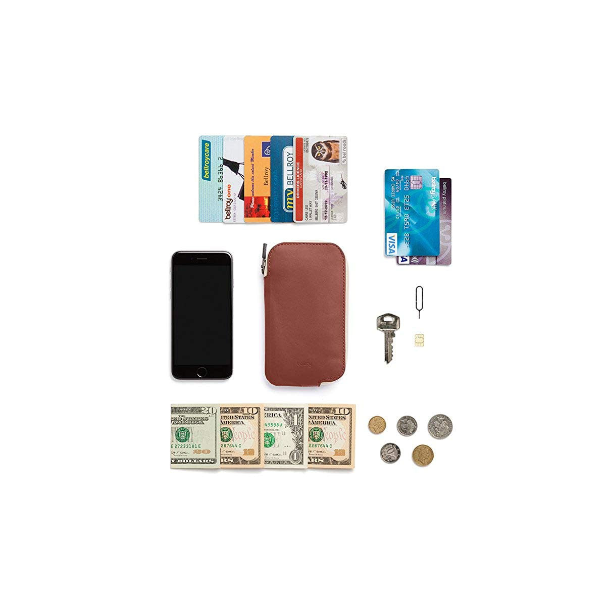 Bellroy : Elements Phone Pocket i6 : Cognac